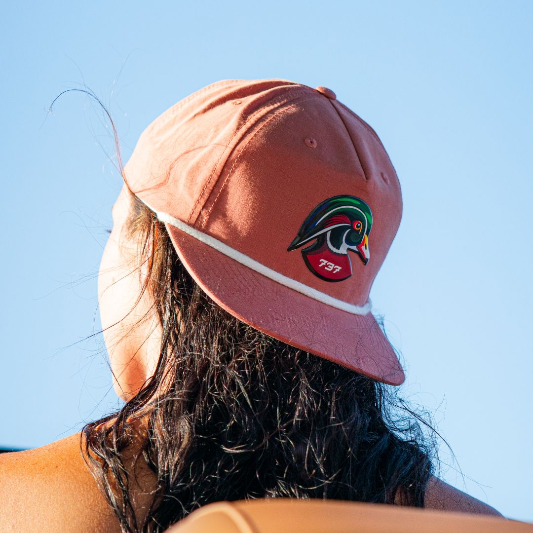 Dusty Red Wood Duck Rope Hat