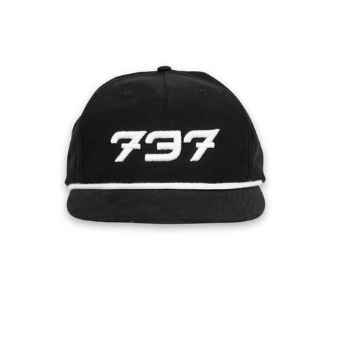 Black 737 Rope Hat