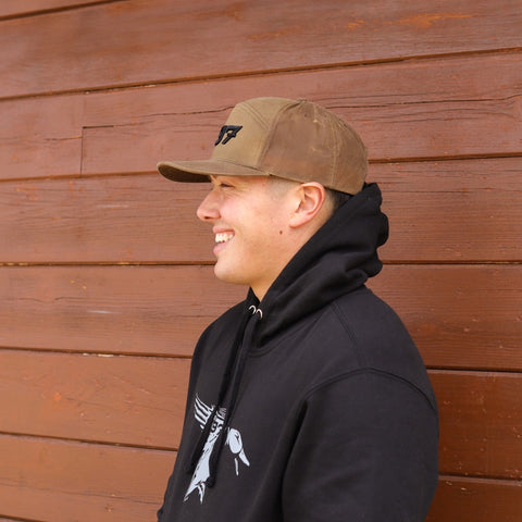 Waxed Black Stitch Canvas 737 Logo Hat | Richardson 937