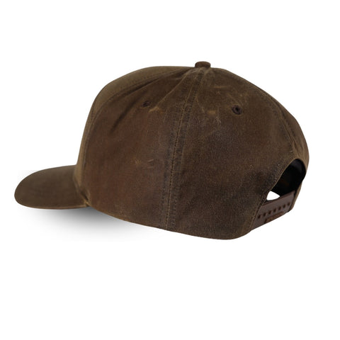 Waxed Black Stitch Canvas 737 Logo Hat | Richardson 937