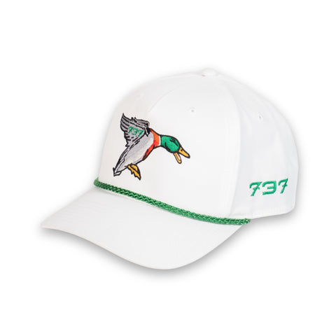 White & Green Mallard Rope Hat