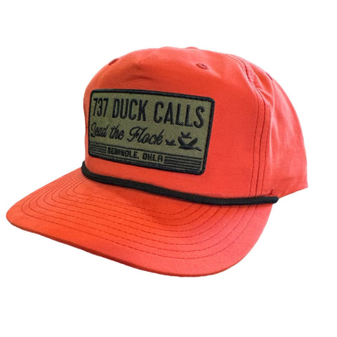 256 Dark Orange 737 Patch Rope Hat