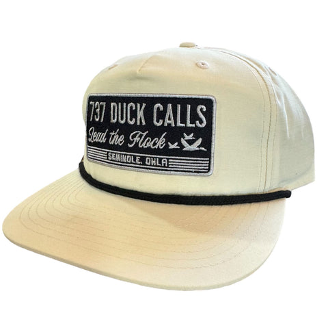 256 White 737 Patch Rope Hat