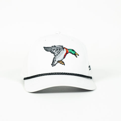 White & Black Mallard Rope Hat