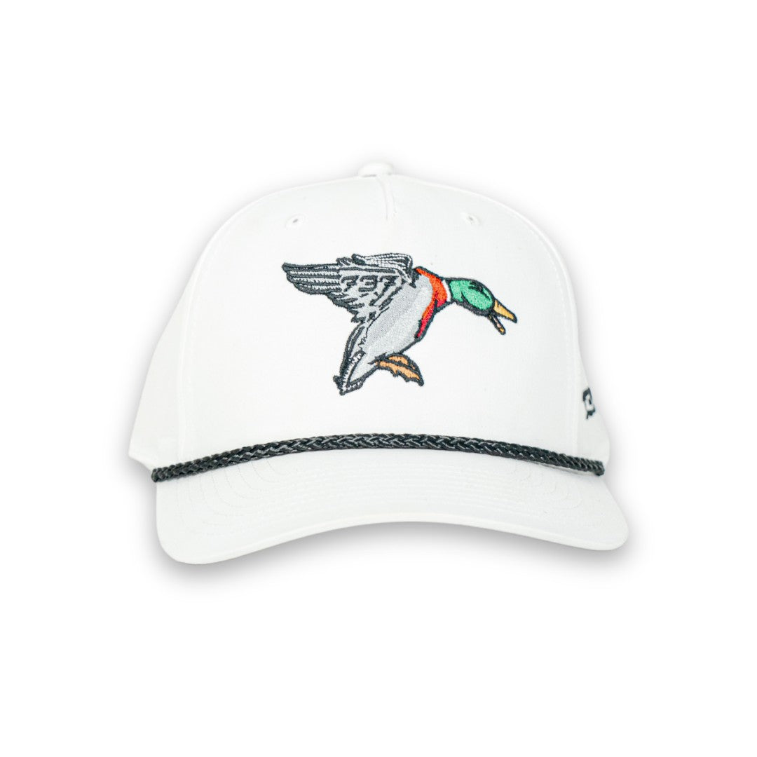 White & Black Mallard Rope Hat