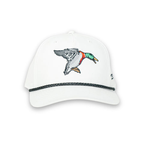 White & Black Mallard Rope Hat