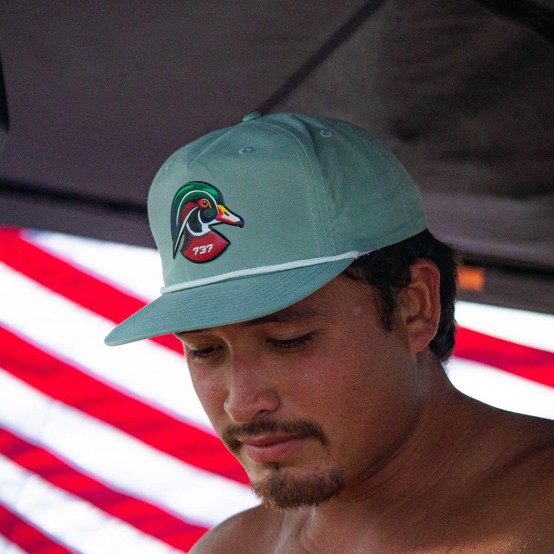 Green Wood Duck Rope Hat