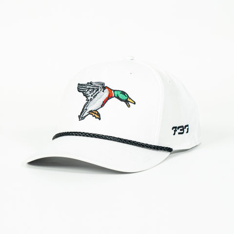 White & Black Mallard Rope Hat