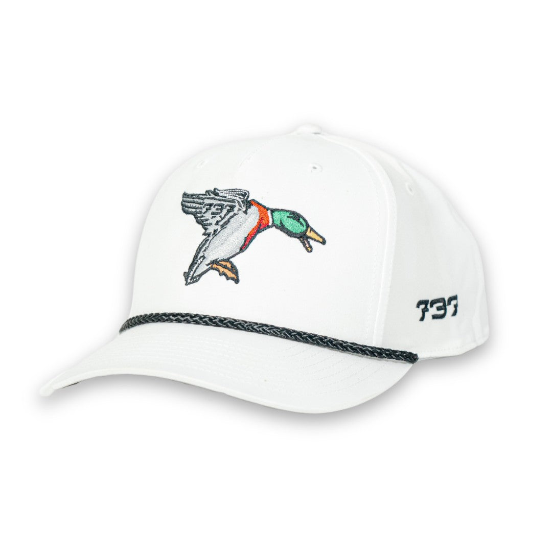 White & Black Mallard Rope Hat