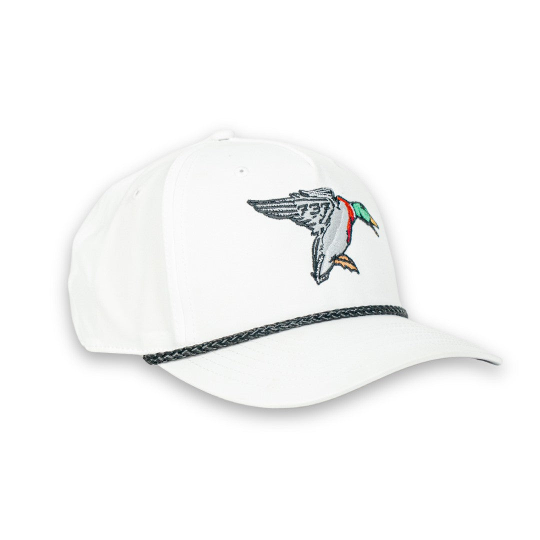 White & Black Mallard Rope Hat
