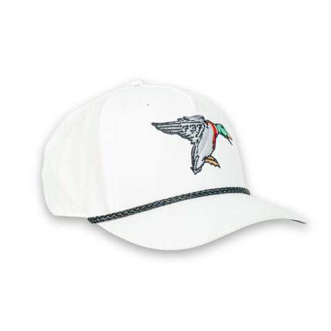 White & Black Mallard Rope Hat