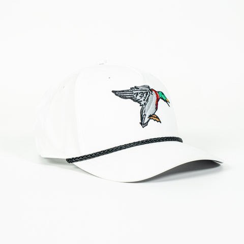 White & Black Mallard Rope Hat