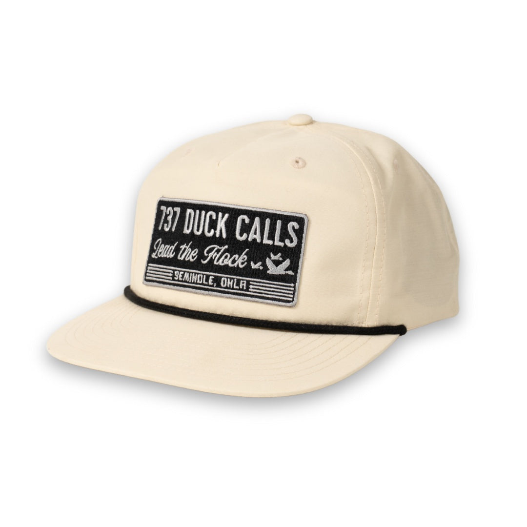 White 737 Classic Patch Rope Hat
