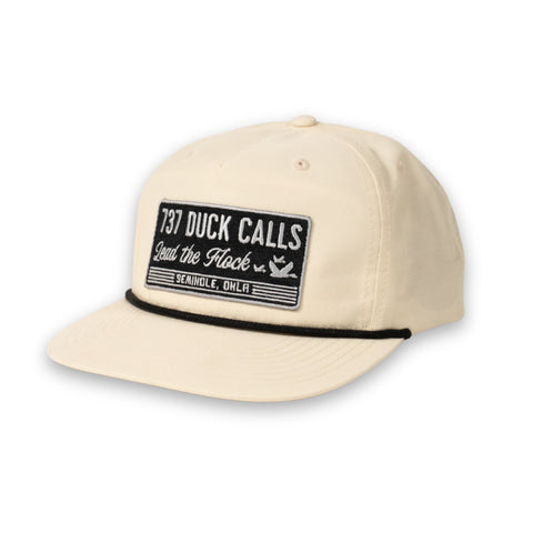 White 737 Classic Patch Rope Hat