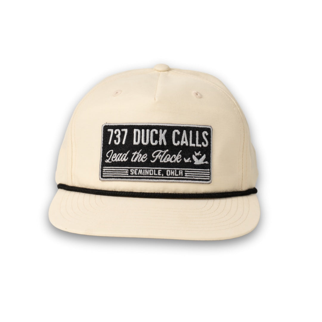 White 737 Classic Patch Rope Hat