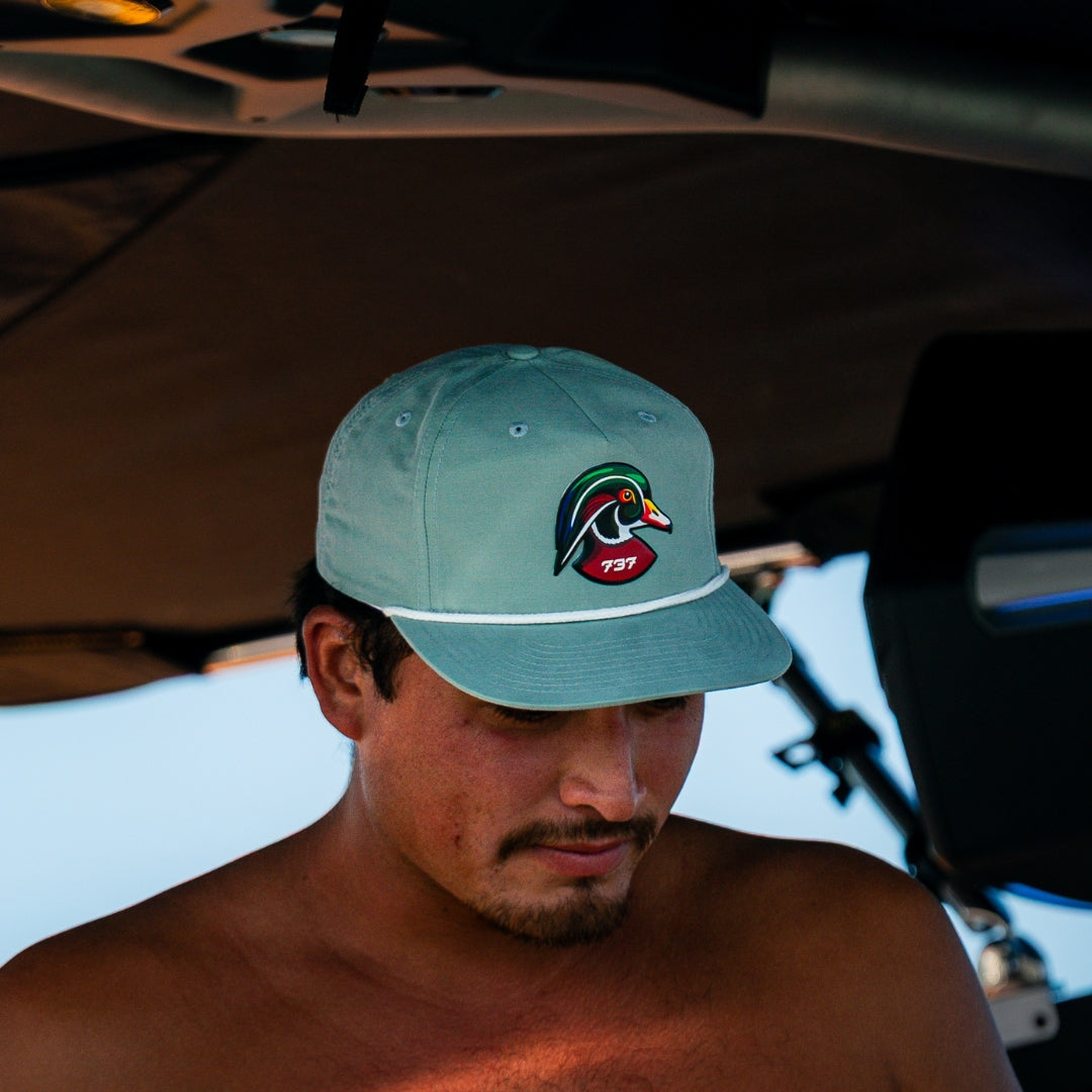 Green Wood Duck Rope Hat