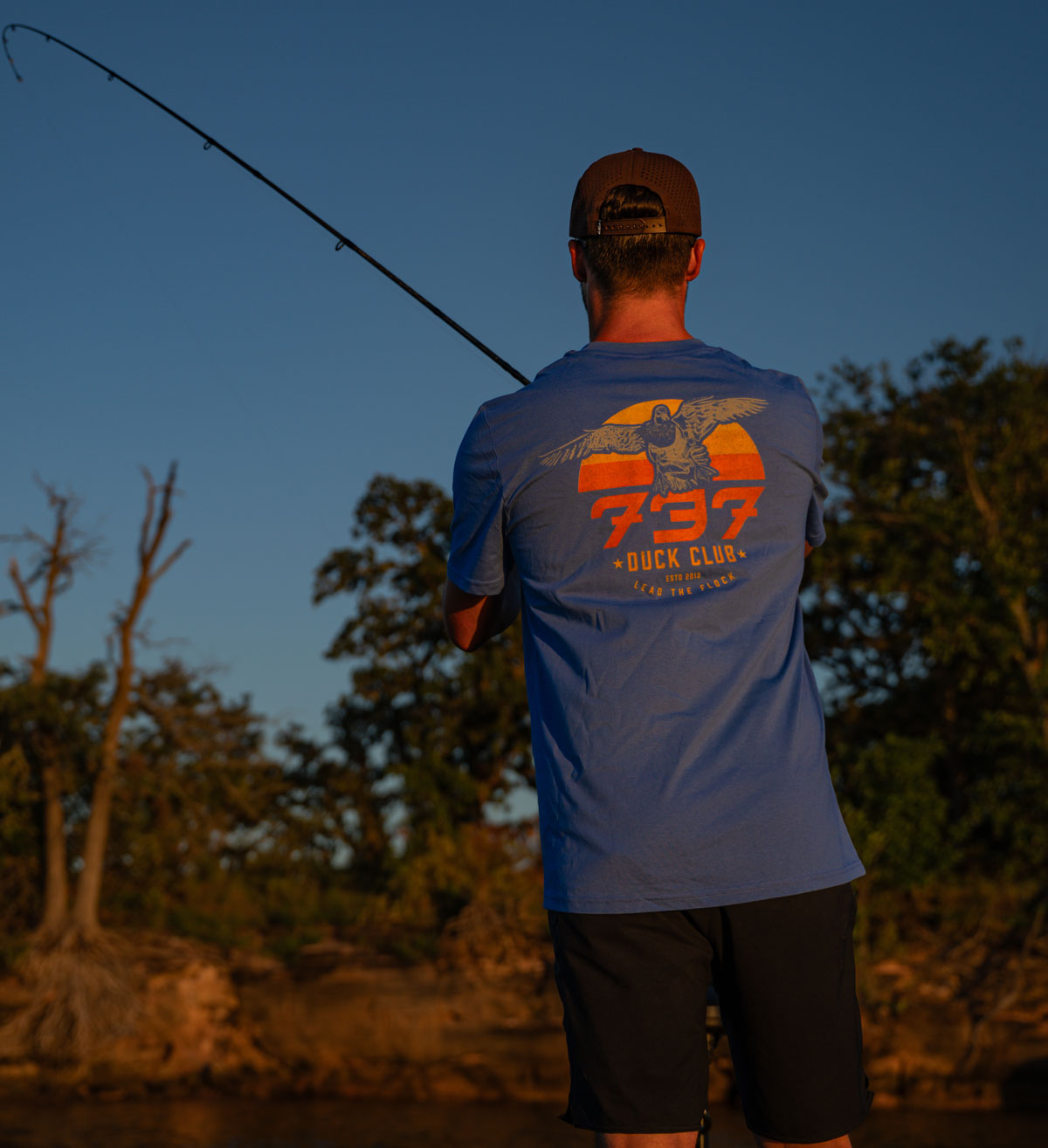737 Blue Lead the Flock Tee