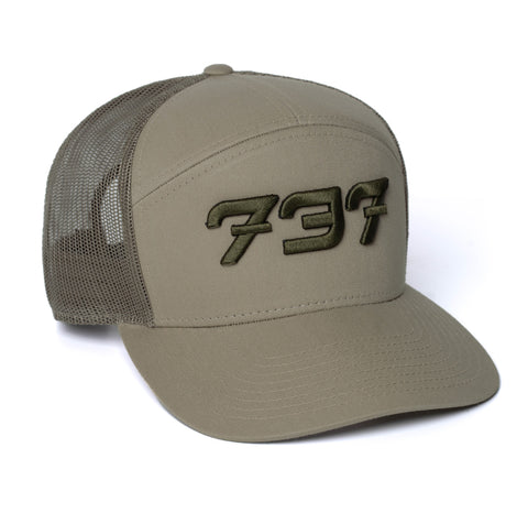 168 Olive Puff 737 Trucker