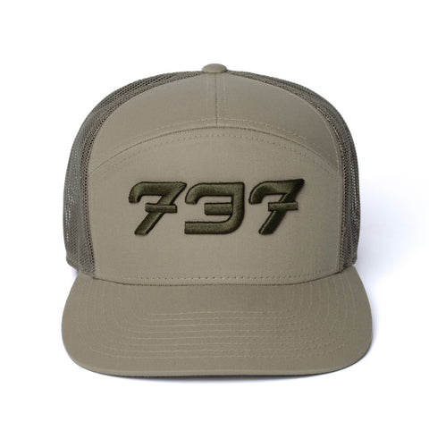 168 Olive Puff 737 Trucker