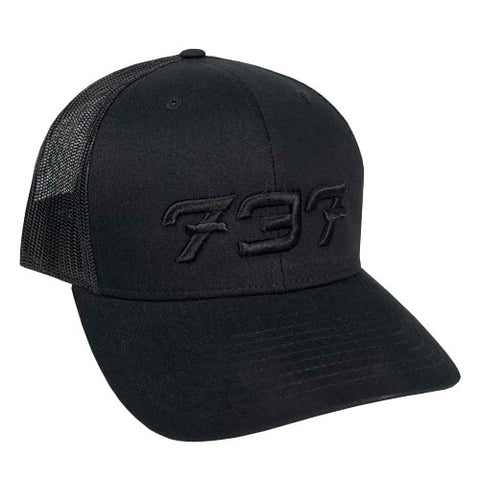 112 All Black 737 Hat