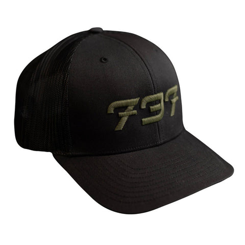 Black 737 Logo Hat | Richardson 112