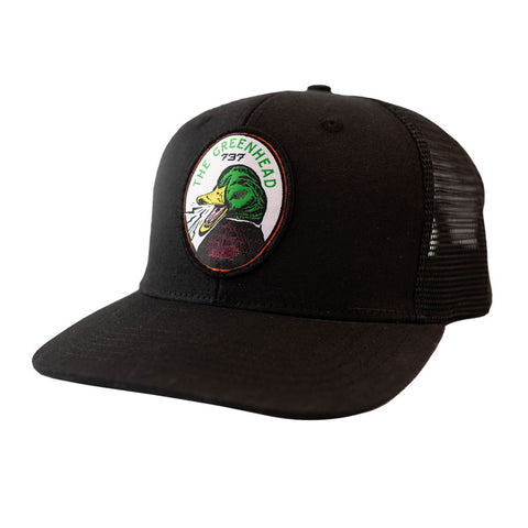 Greenhead Mallard Mesh Black Trucker Hat