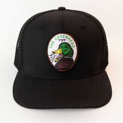 Greenhead Mallard Mesh Black Trucker Hat