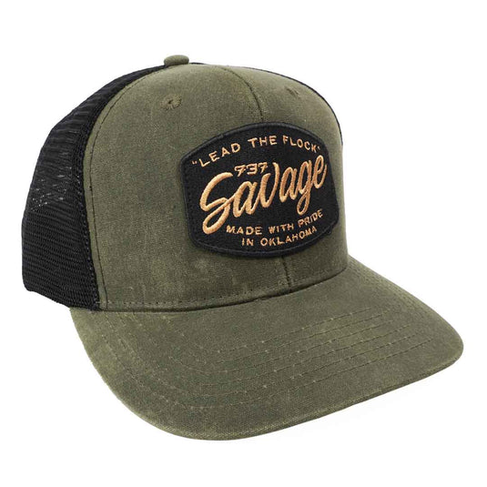 Olive Canvas Savage Patch Hat